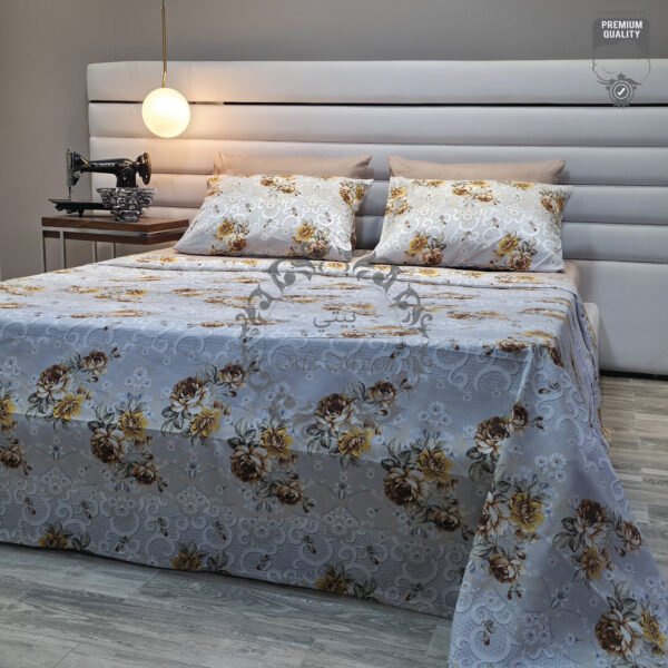 15 Parure de Lit Jardin d’Or – Éclat Floral Vintage