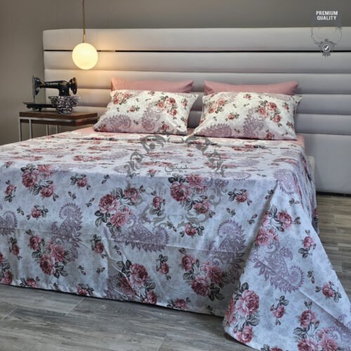 Parure de Lit Roseraie Bohème – Fleurs Vintage Poudrées