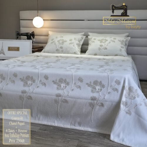 couvre‑lit Tissu Piqué Royal 6 Pièces