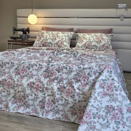 2 Parure de Lit Roseraie Vintage – Douceur Romantique Pastel