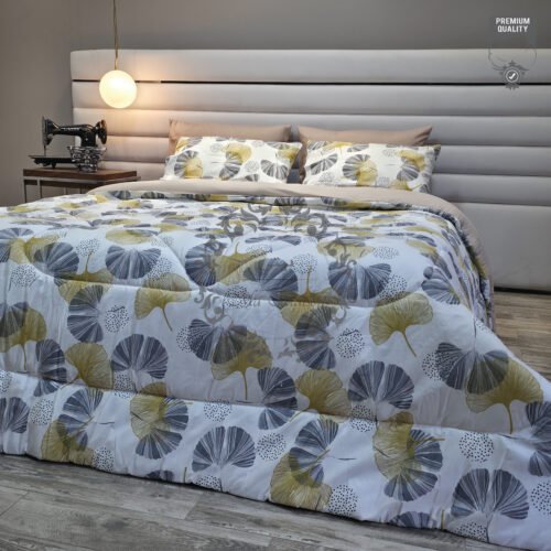 1 Couette 2 Places Feuilles Ginkgo – Design Moderne Élégant