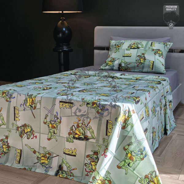 Parure de Lit Une Place et Demi – Tortues Ninja Mbappe