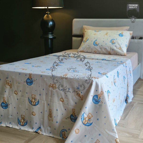 Parure de Lit Une Place et Demi – Oursons Cosmiques