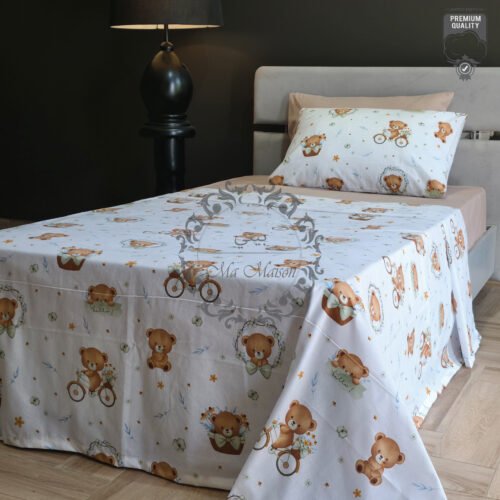 Parure de Lit Une Place et Demi – Oursons Doux Rêves