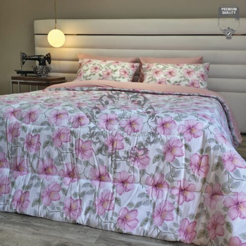 Couette 2 Places Style Jardin Fleuri – Fleurs Rose