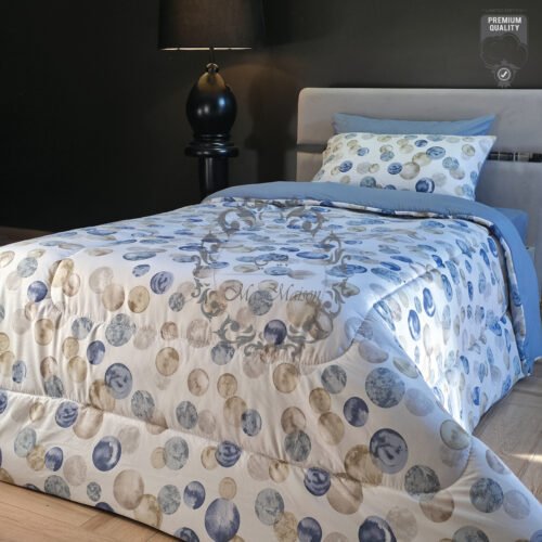 3 Couette Une Place et Demi – Bulles Azurées Élégance