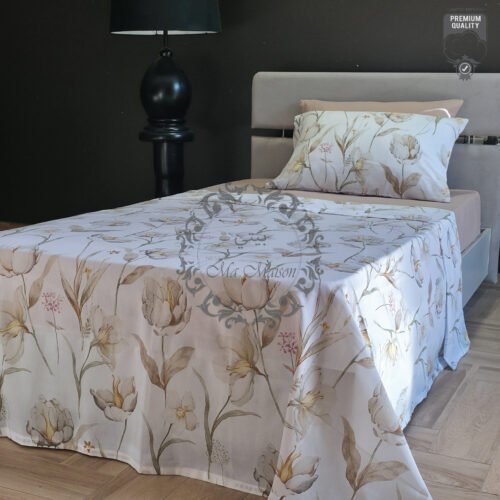 5 Parure de Lit Une Place et Demi – 4 Pièces