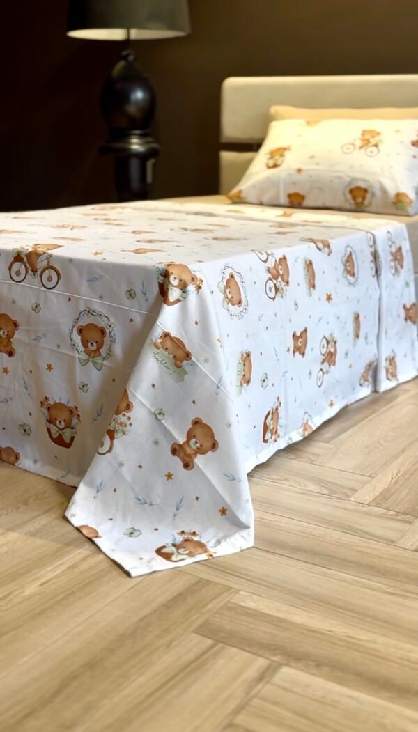 Parure de Lit Une Place et Demi – Oursons Doux Rêves