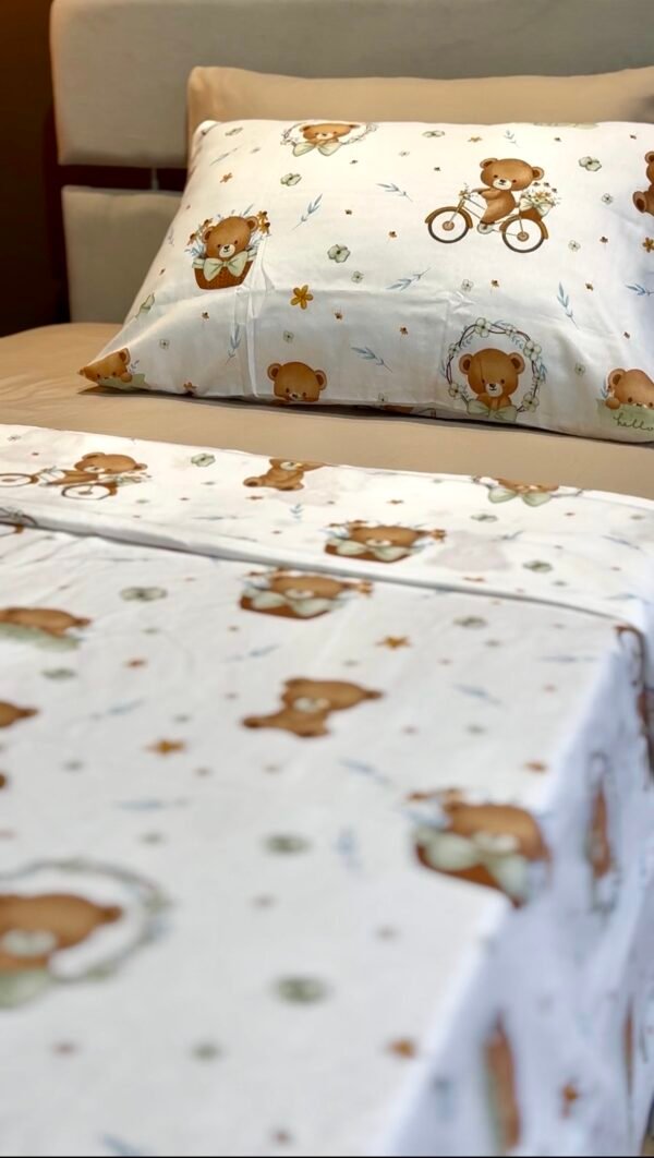 Parure de Lit Une Place et Demi – Oursons Doux Rêves