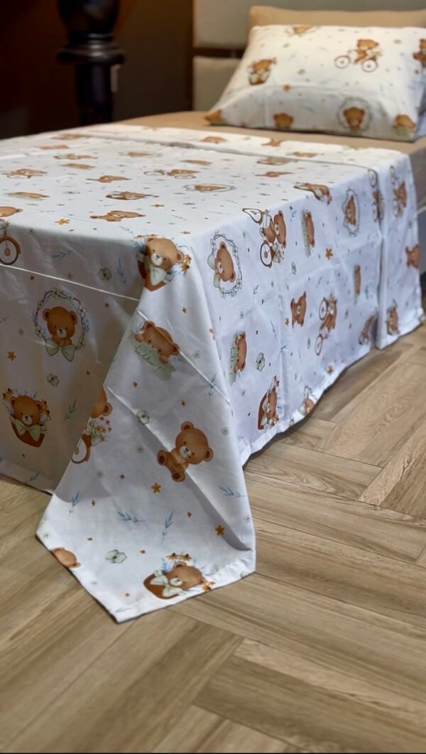 Parure de Lit Une Place et Demi – Oursons Doux Rêves