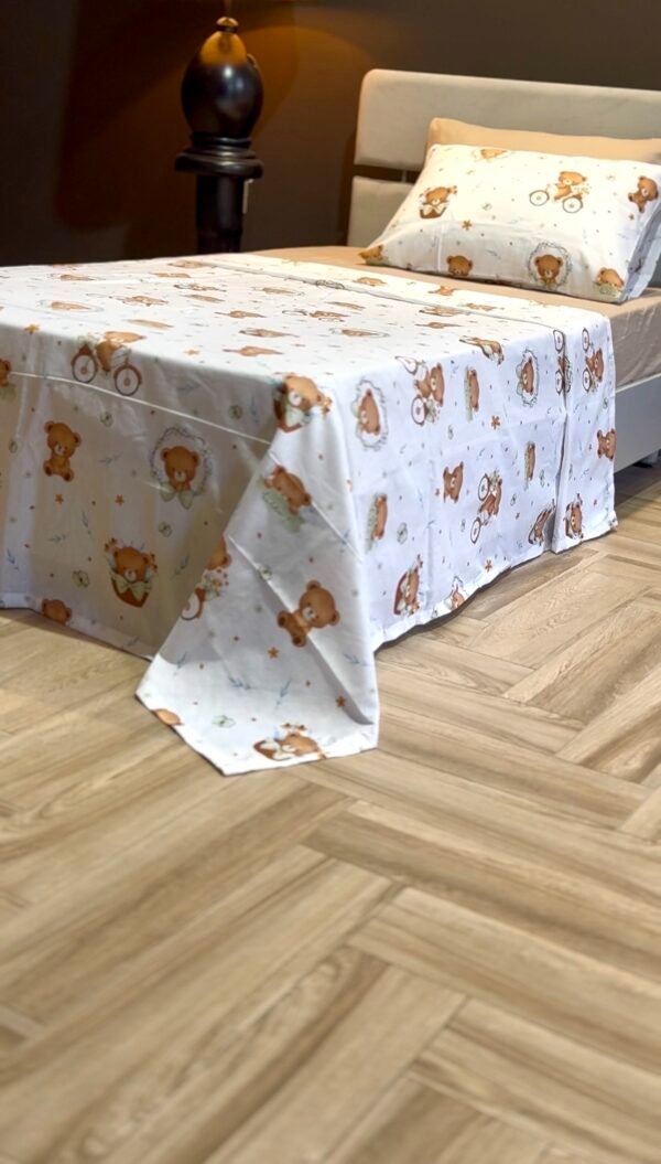 Parure de Lit Une Place et Demi – Oursons Doux Rêves