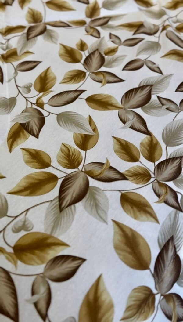 Screenshot Couette 2 Places Imprimé Feuilles Beige et Doré – Style Nature